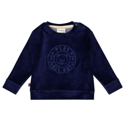 Frogs and Dogs - Velvet Sweater - Play All Day - Patriot Blue - 25092001