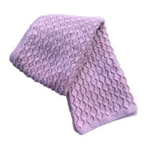 Honingraat babydeken roze