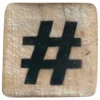 Houten Symbool Hashtag - Naturel Houten Symbool Hashtag - Naturel