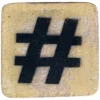 Houten Symbool Hashtag - Oranje-Geel Houten Symbool Hashtag - Oranje-Geel