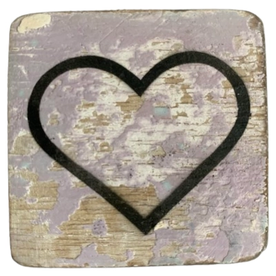 Houten Symbool Open Hart - Lichtpaars