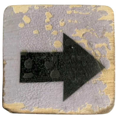 Houten Symbool Pijl - Paars Houten Symbool Pijl - Paars