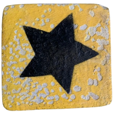 Houten Symbool Ster - Oranje