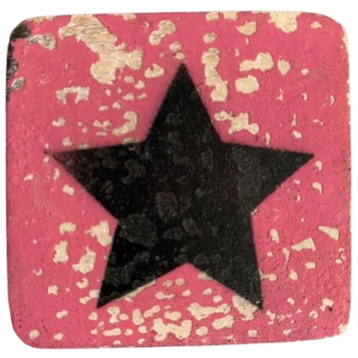 Houten Symbool Ster - Rood