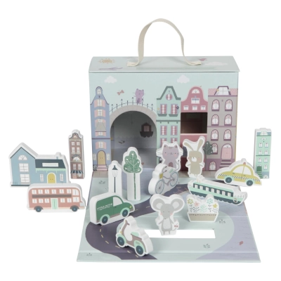 Little Dutch - Speelkoffer Stad - inhoud 1 Little Dutch - Speelkoffer Stad