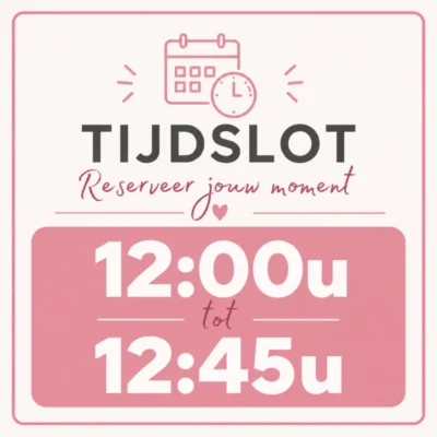 Tijdslot 12:00u tot 12:45u