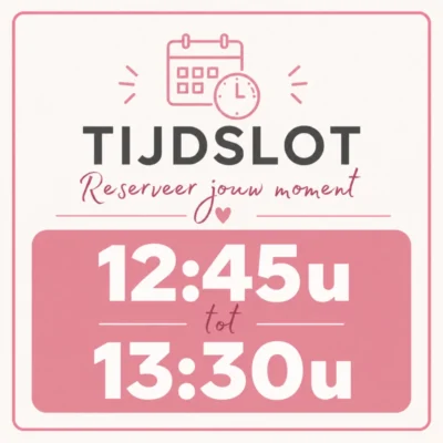 Tijdslot 12:45u tot 13:30u