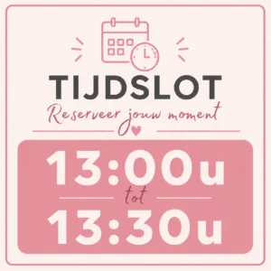 Tijdslot 1300u - 1330u Tijdslot 13:00u tot 13:30u