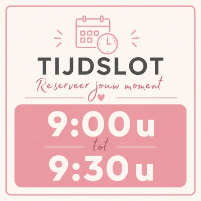 Tijdslot 9:00u tot 9:30u