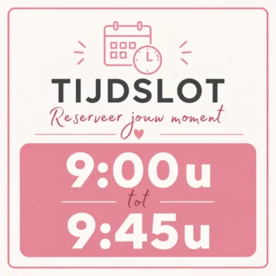 Tijdslot 9:00u tot 9:45u