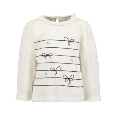 950652 - Shirt Bows Ruches Offwhite